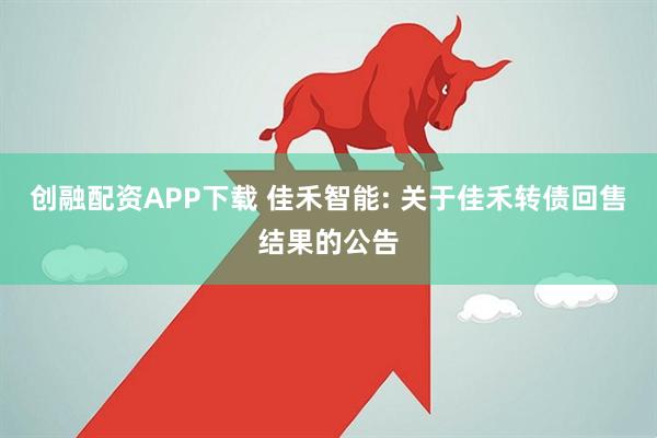 创融配资APP下载 佳禾智能: 关于佳禾转债回售结果的公告