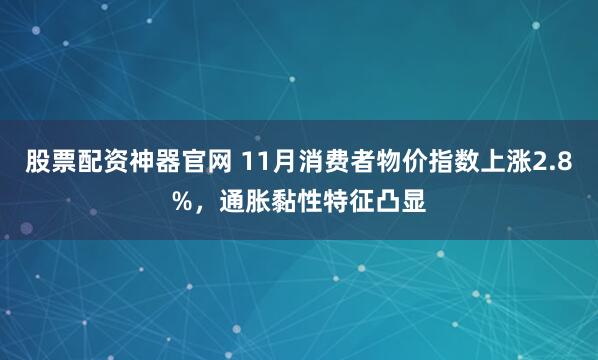 股票配资神器官网 11月消费者物价指数上涨2.8%，通胀黏性特征凸显